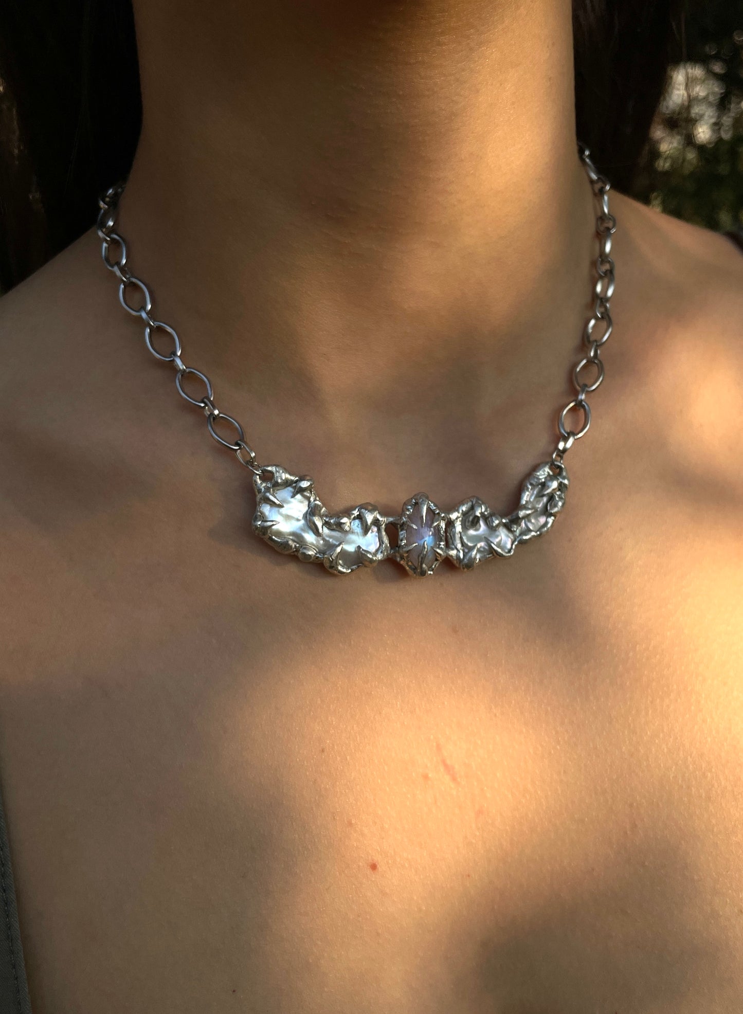Crying angel necklace