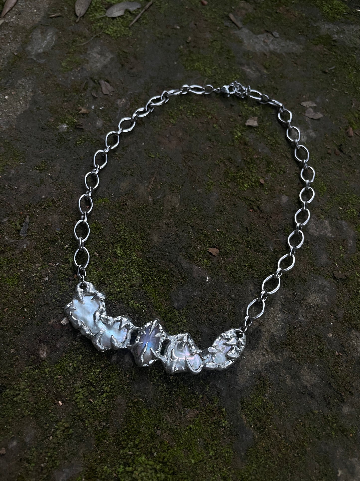Crying angel necklace