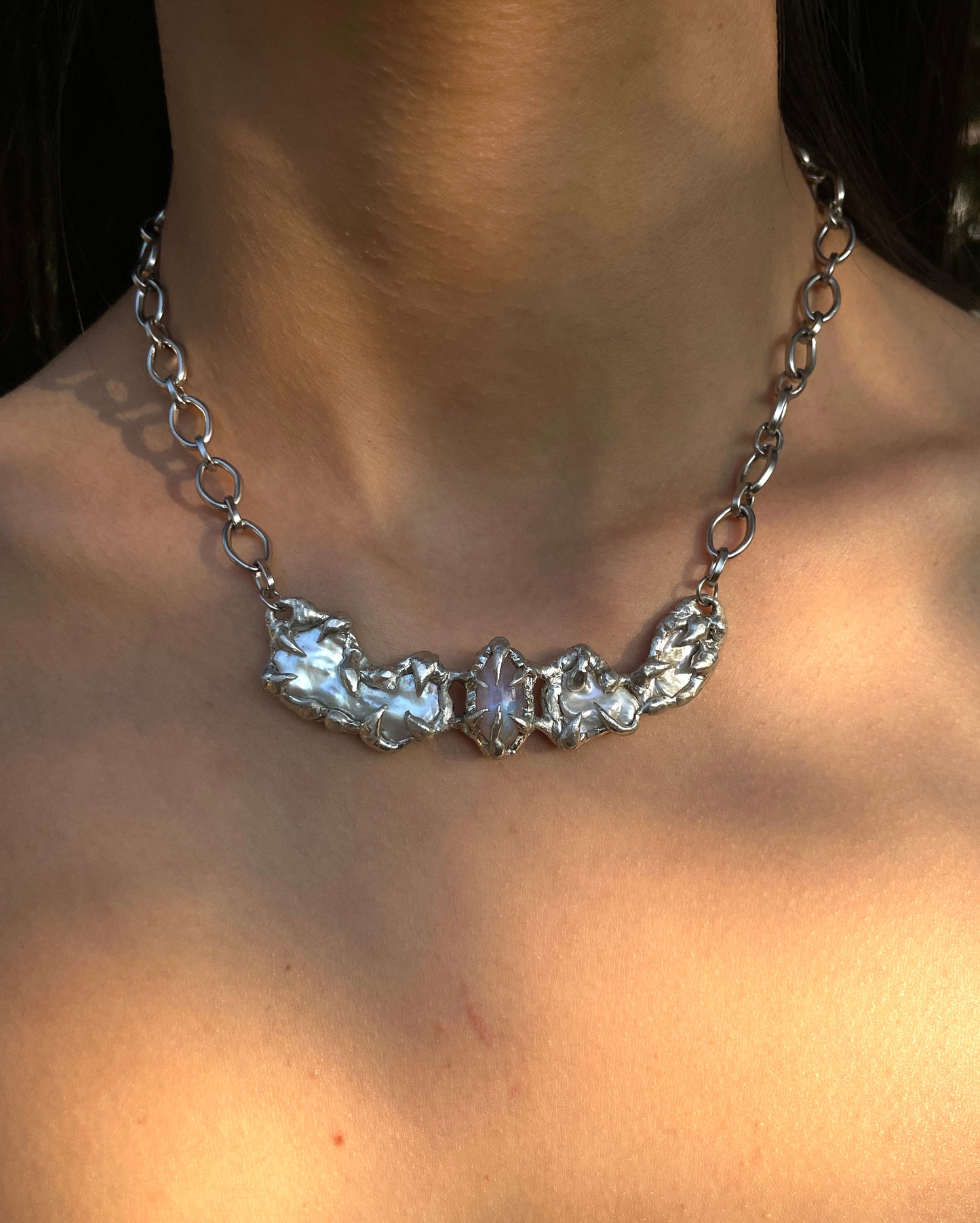 Crying angel necklace