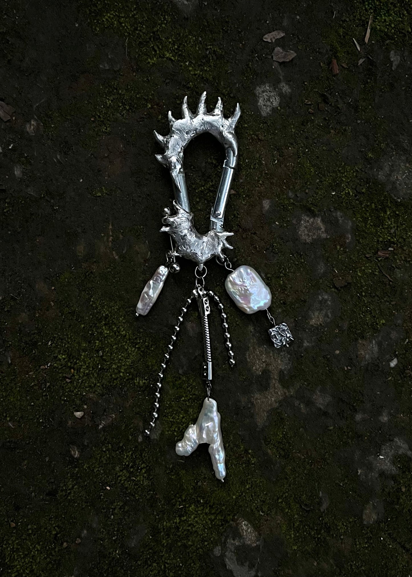 Ivory Claw Carabiner Keychain