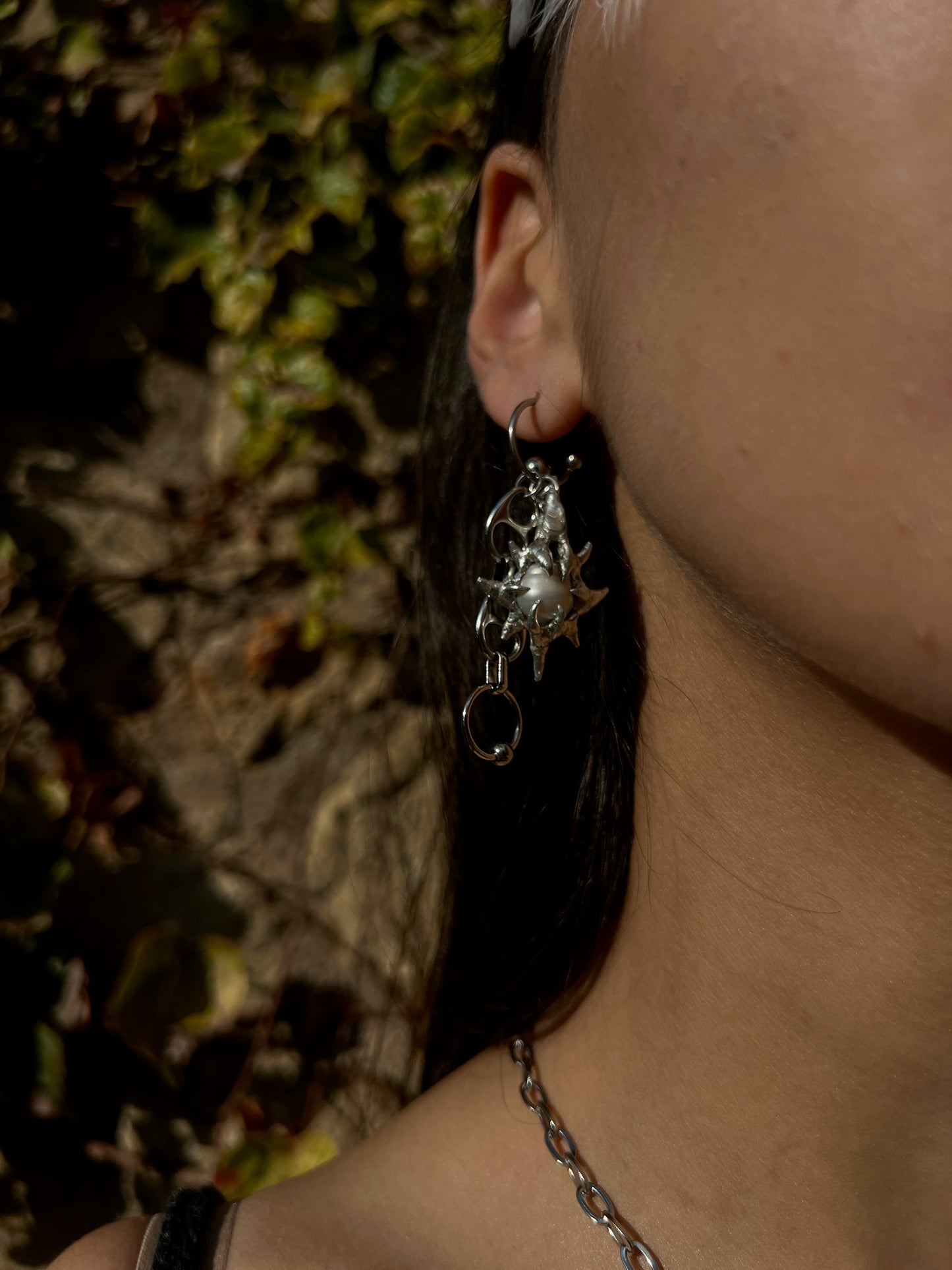 “Chrome Stars” Earrings