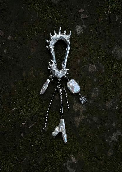 Ivory Claw Carabiner Keychain