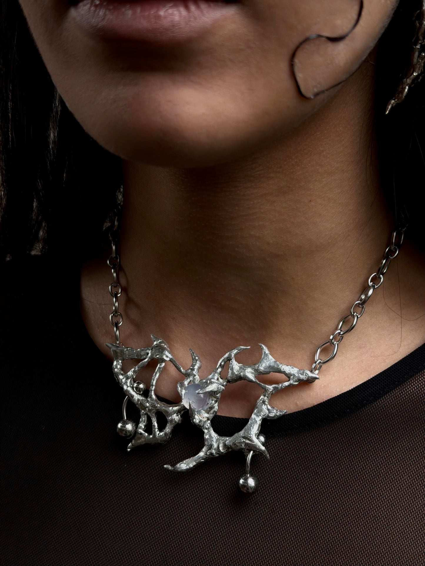 Pierced Feathers Necklace