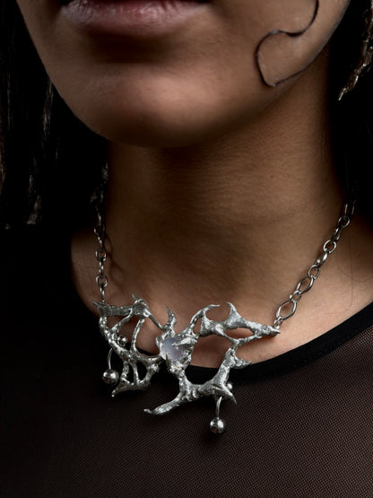 Pierced Feathers Necklace