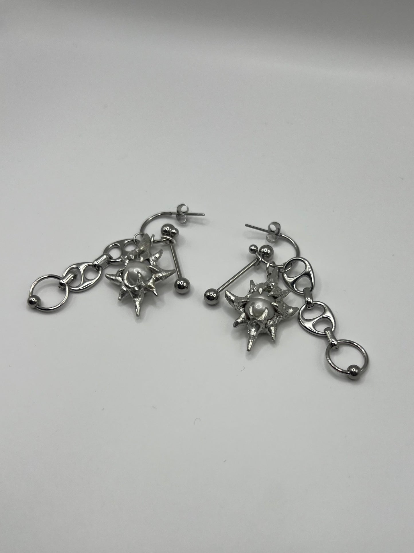 “Chrome Stars” Earrings