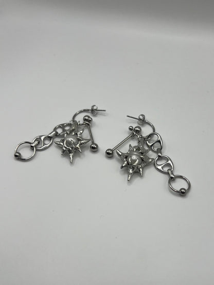 “Chrome Stars” Earrings