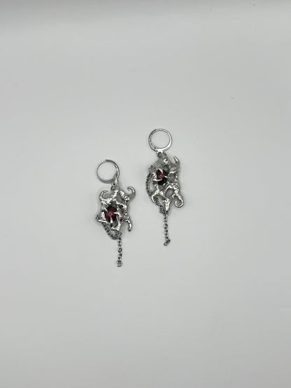 “Caged Hearts” Earrings