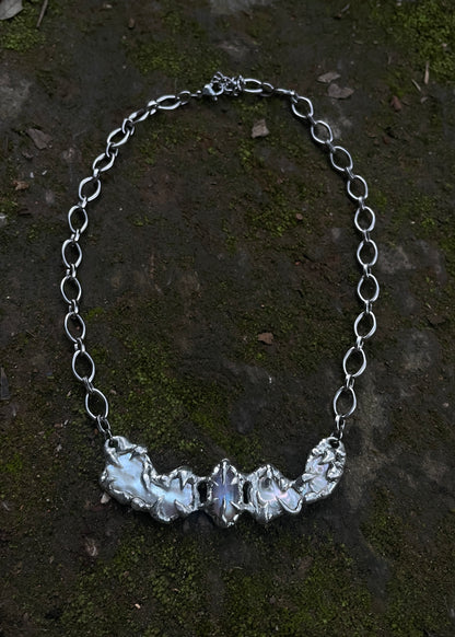 Crying angel necklace