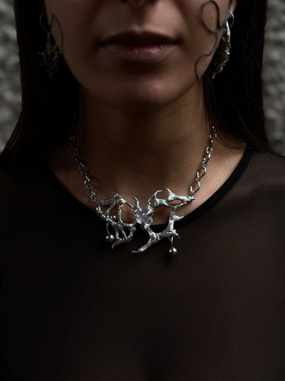 Pierced Feathers Necklace