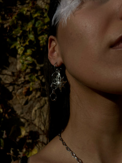 “Chrome Stars” Earrings